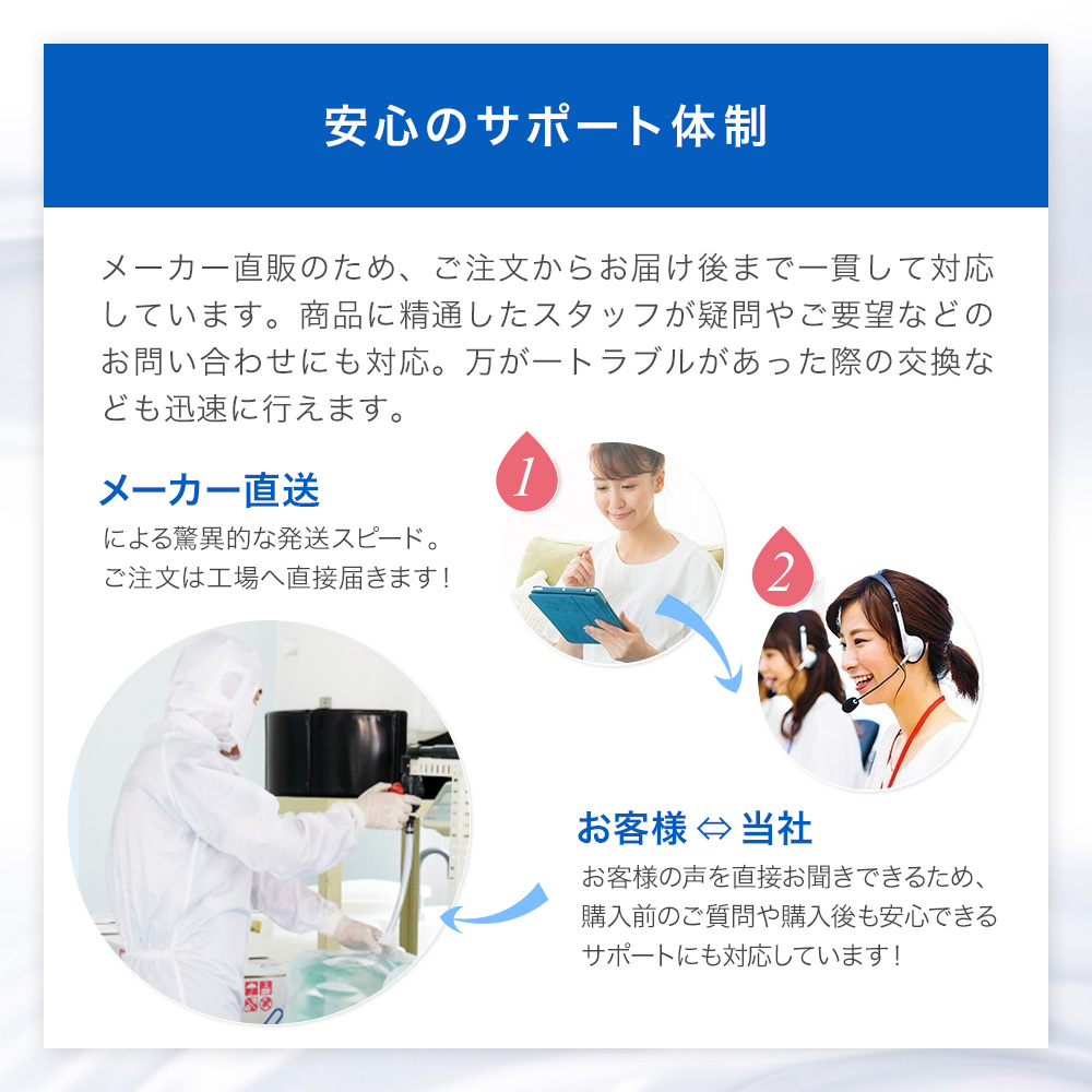 安心のサポート体制